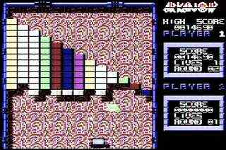 Das Ziel von Arkanoid ist die Vernichtung aller Spielbl&ouml;cke mit dem Ball, der vom Paddle (Schl&auml;ger) abprallt