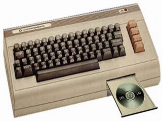 electronic CD-ROM in der CD-Lade eines C-64, der niemals eine solche hatte (c) sub[d]vision